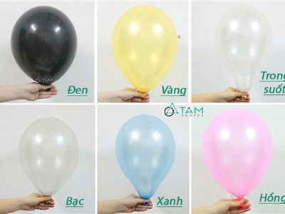 Bịch 10 cái bong bóng trang trí màu nhũ số 11